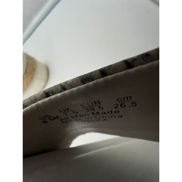 Franco Sarto Tinaka White & Gray Snakeskin Espadrille Sandals Shoes Size 9.5M - Picture 10 of 11